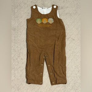Brown Corduroy Kids Overalls